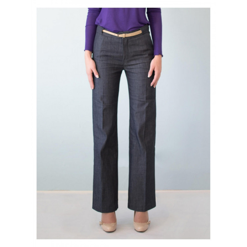 Pantalon droit en jean bio Charlotte