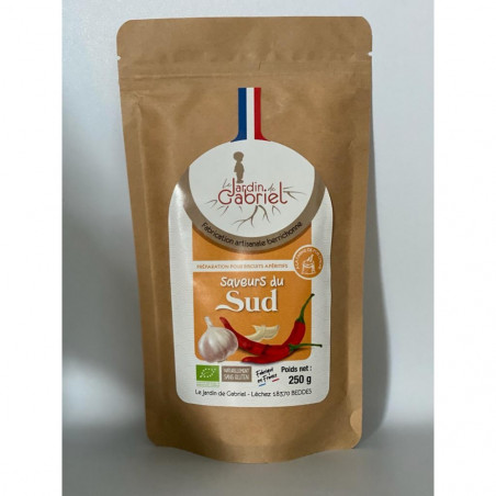 Préparation pour biscuits apéritifs BIO saveurs du Sud - 250g